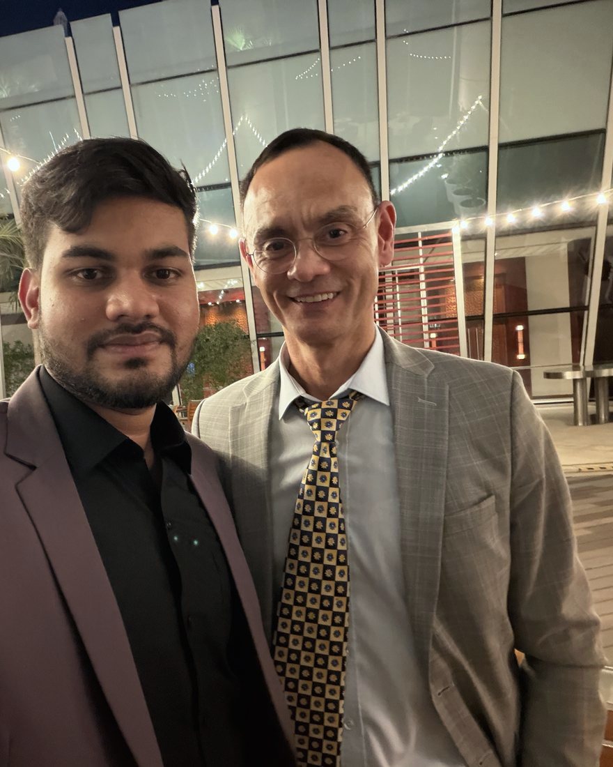 Sahil Meena with Louis Tsu