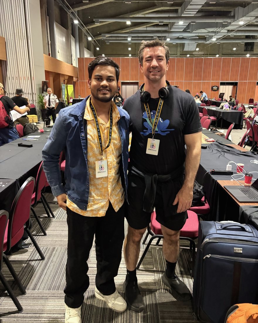 Sahil Meena with Patrick Collins
