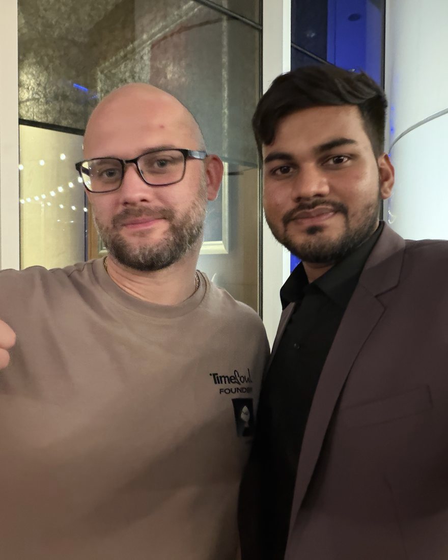 Sahil Meena with Serge Belan